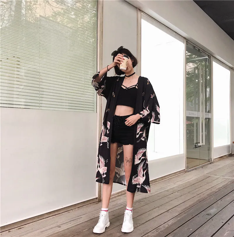 "HARAJUKU CRANE" SUNSCREEN CARDIGAN K071808