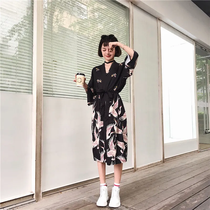 "HARAJUKU CRANE" SUNSCREEN CARDIGAN K071808