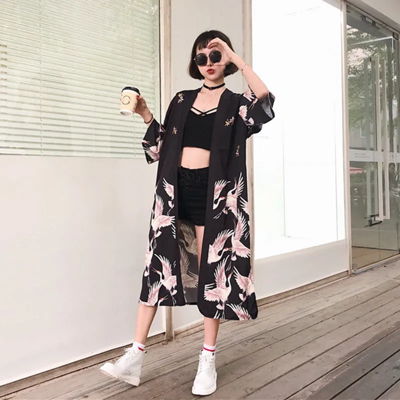 "HARAJUKU CRANE" SUNSCREEN CARDIGAN K071808