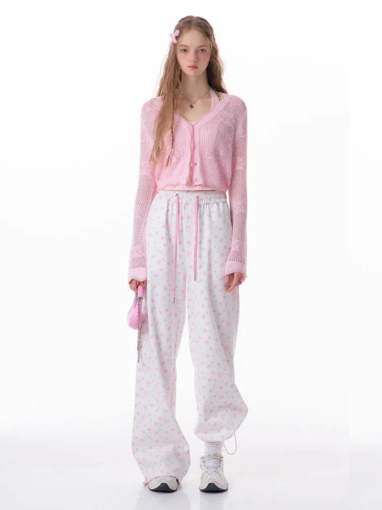 Rabbit Floral Casual Pants