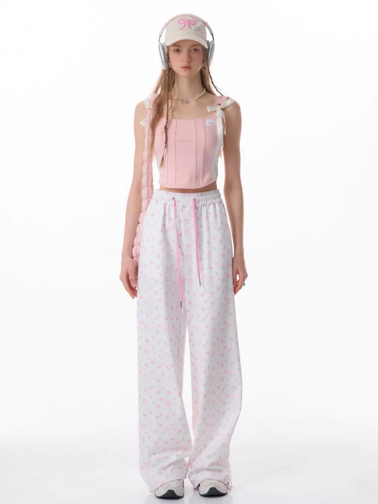 Rabbit Floral Casual Pants