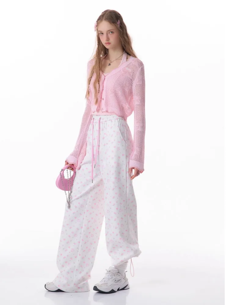 Rabbit Floral Casual Pants