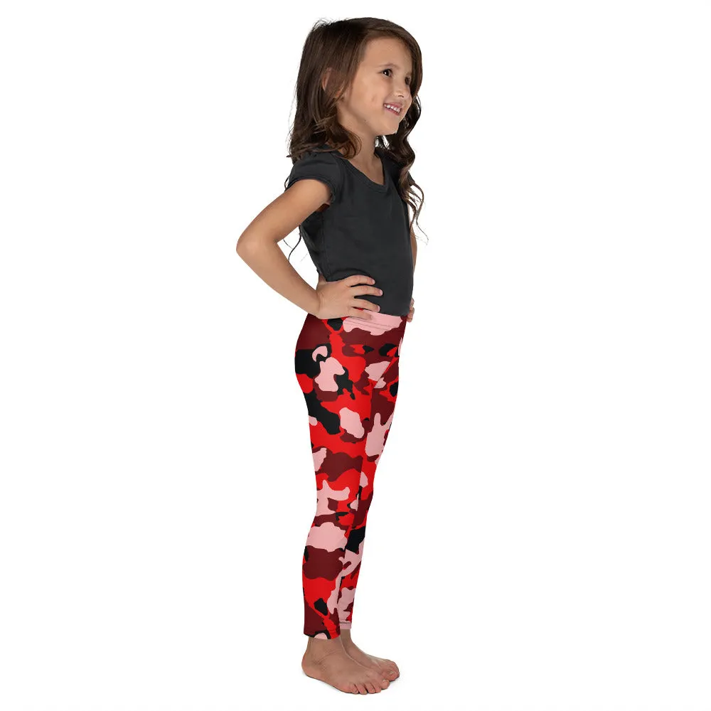 Red Camo Kid's Leggings