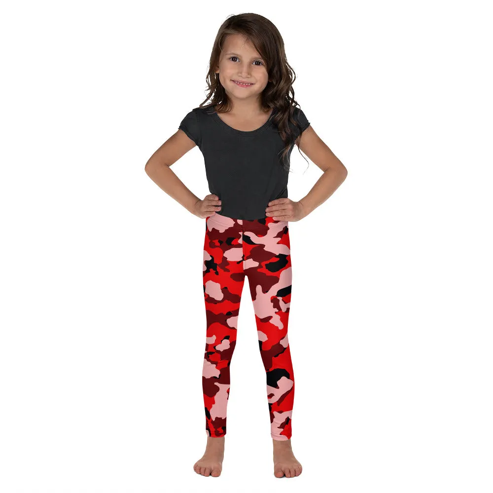 Red Camo Kid's Leggings