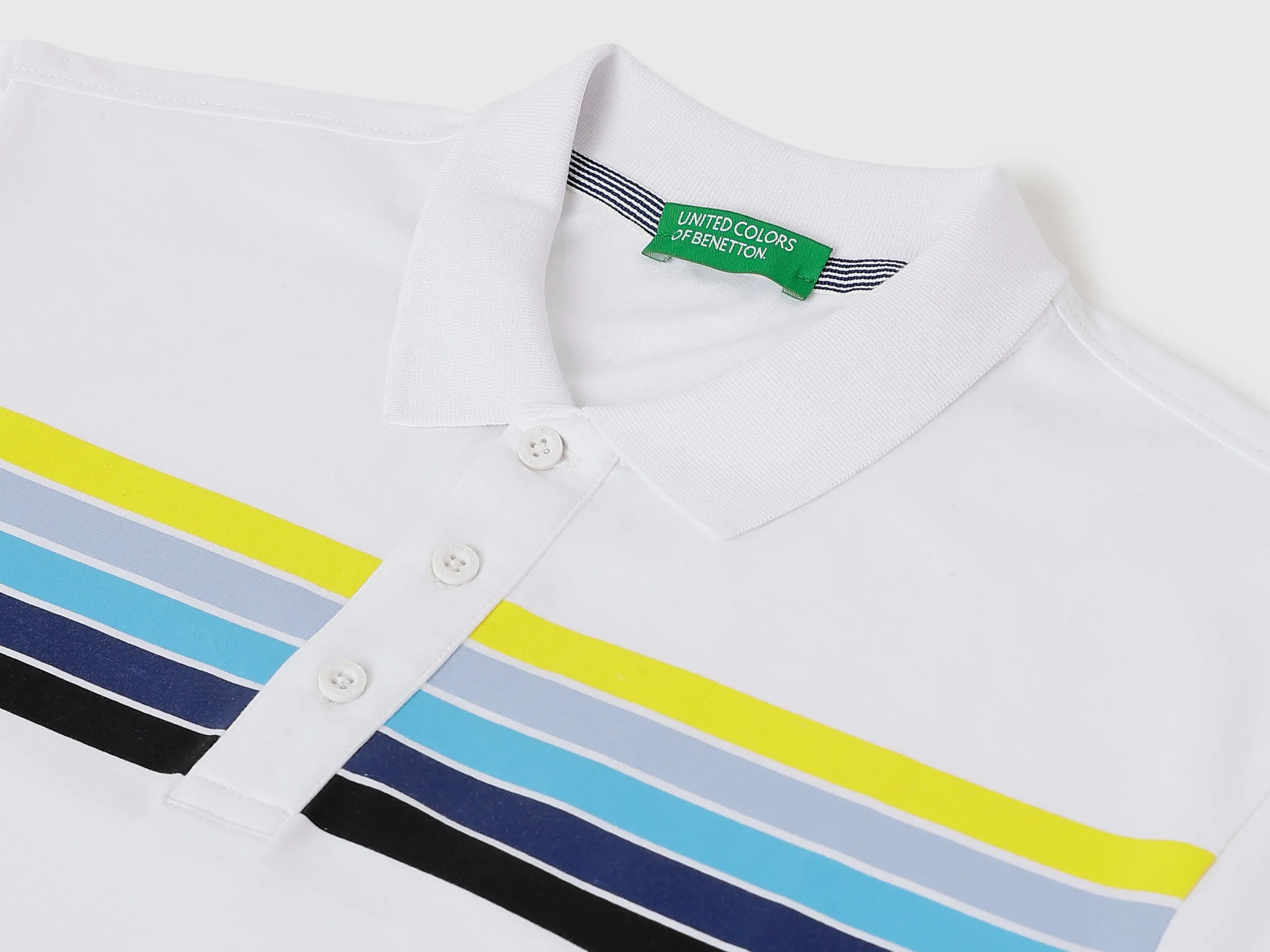 Regular Fit Polo Neck Printed T-Shirts