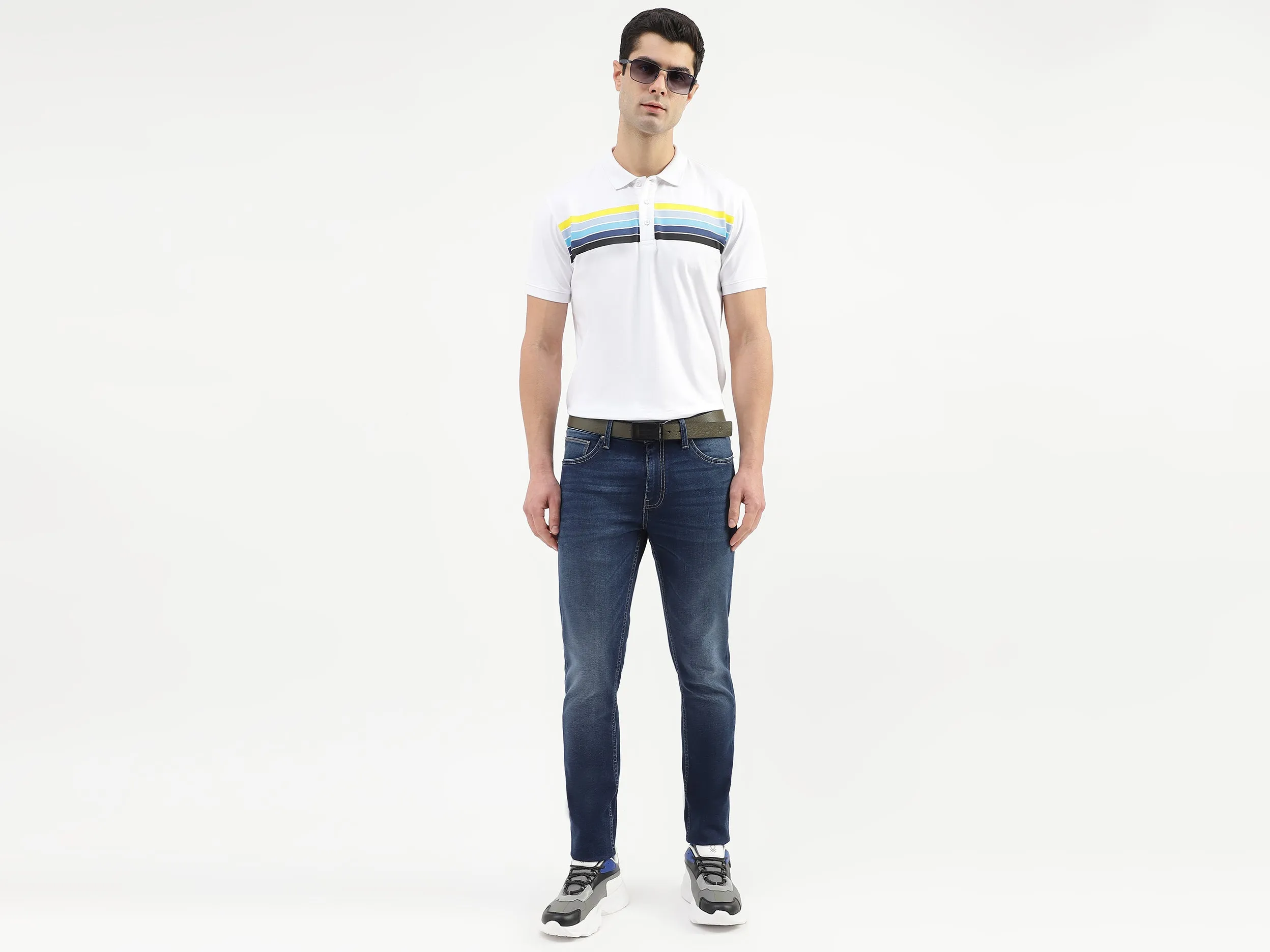 Regular Fit Polo Neck Printed T-Shirts