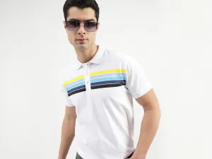 Regular Fit Polo Neck Printed T-Shirts