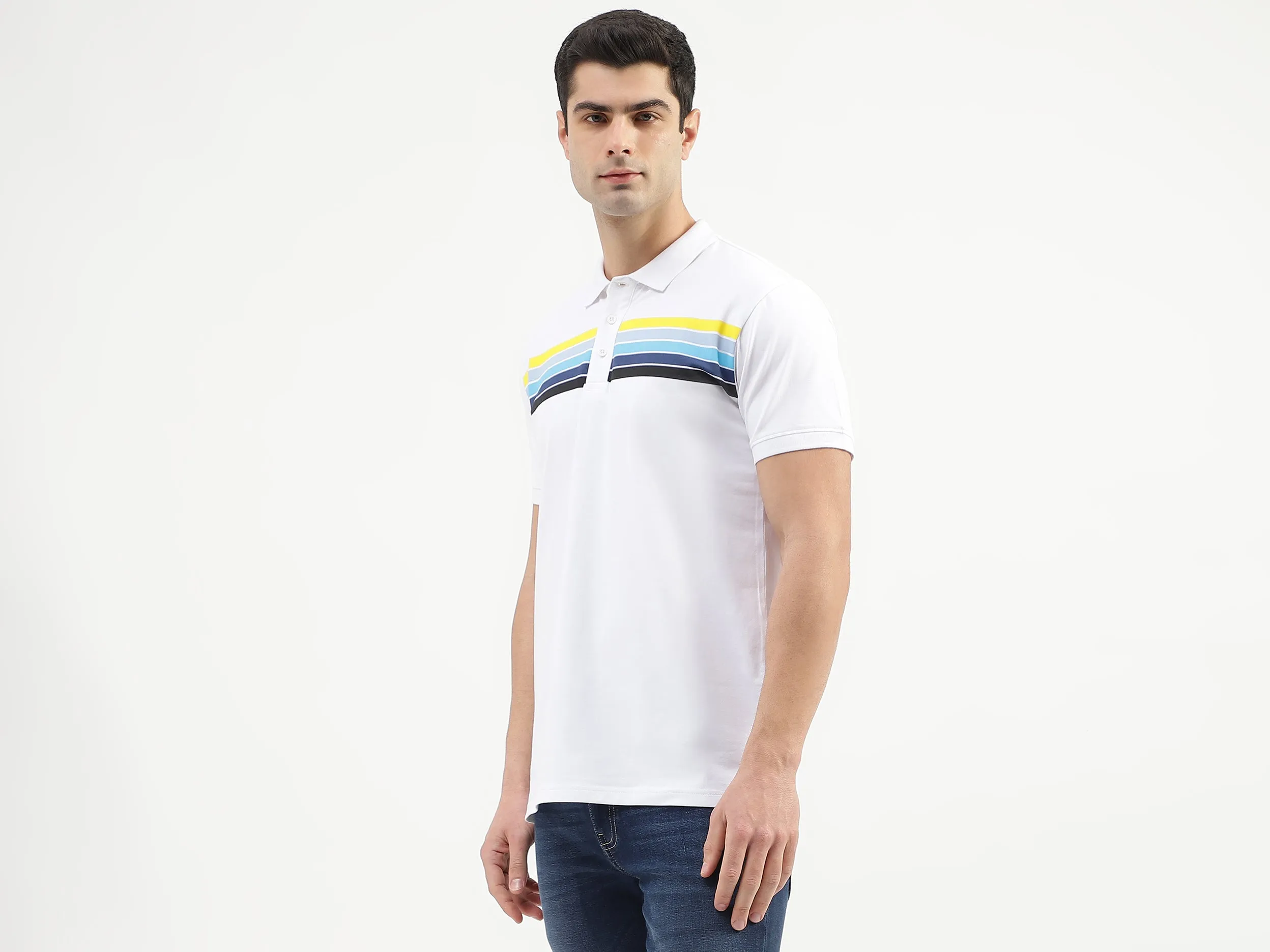 Regular Fit Polo Neck Printed T-Shirts