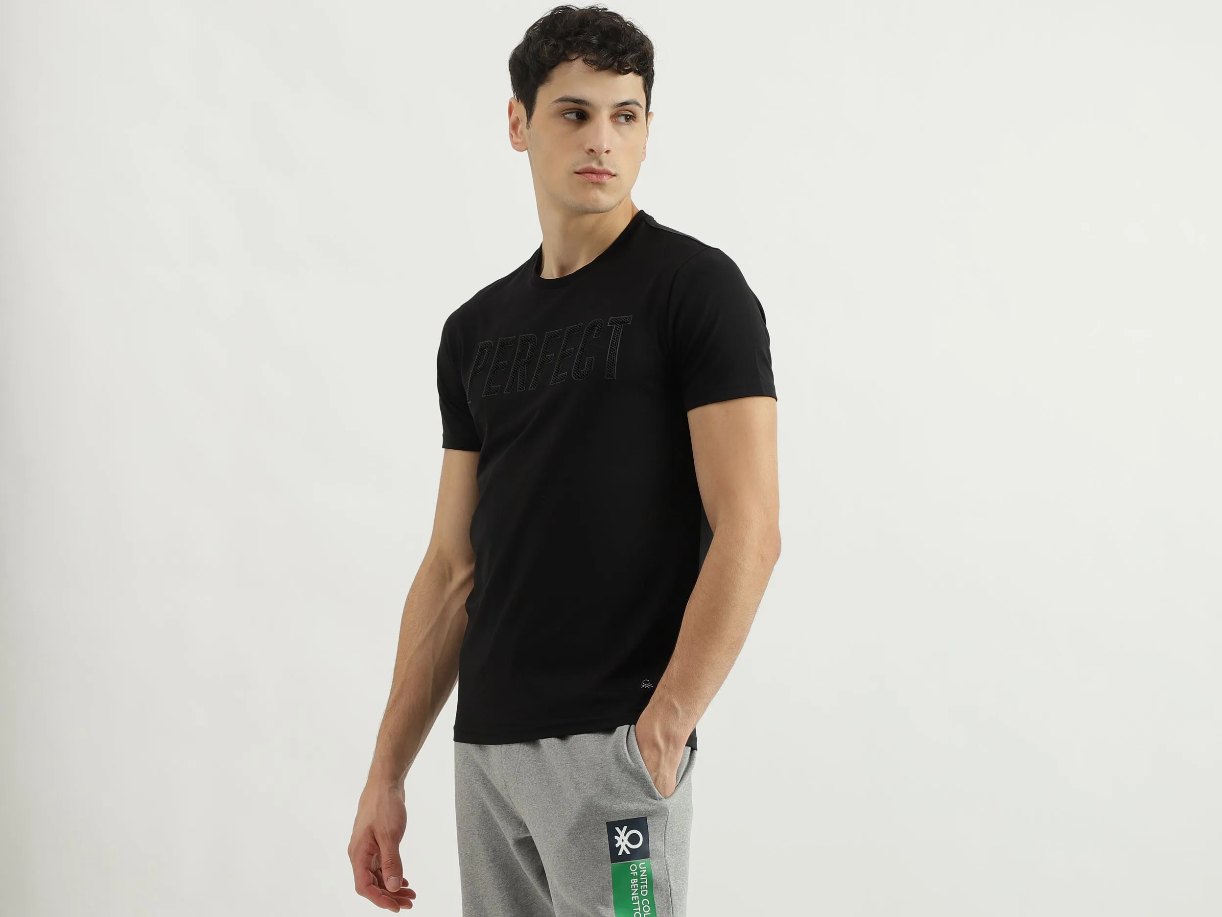 Regular Round Neck Solid T-shirts