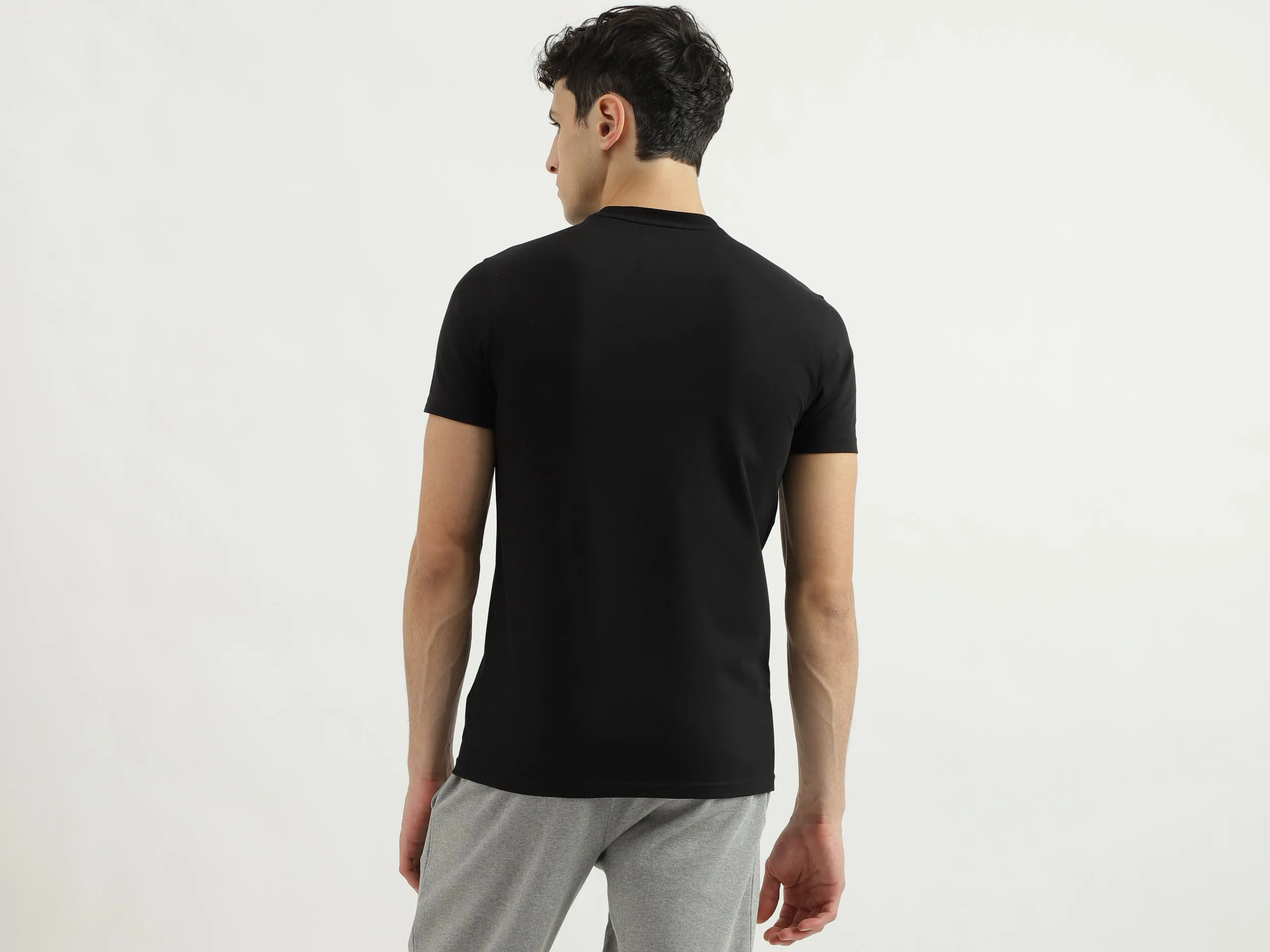 Regular Round Neck Solid T-shirts