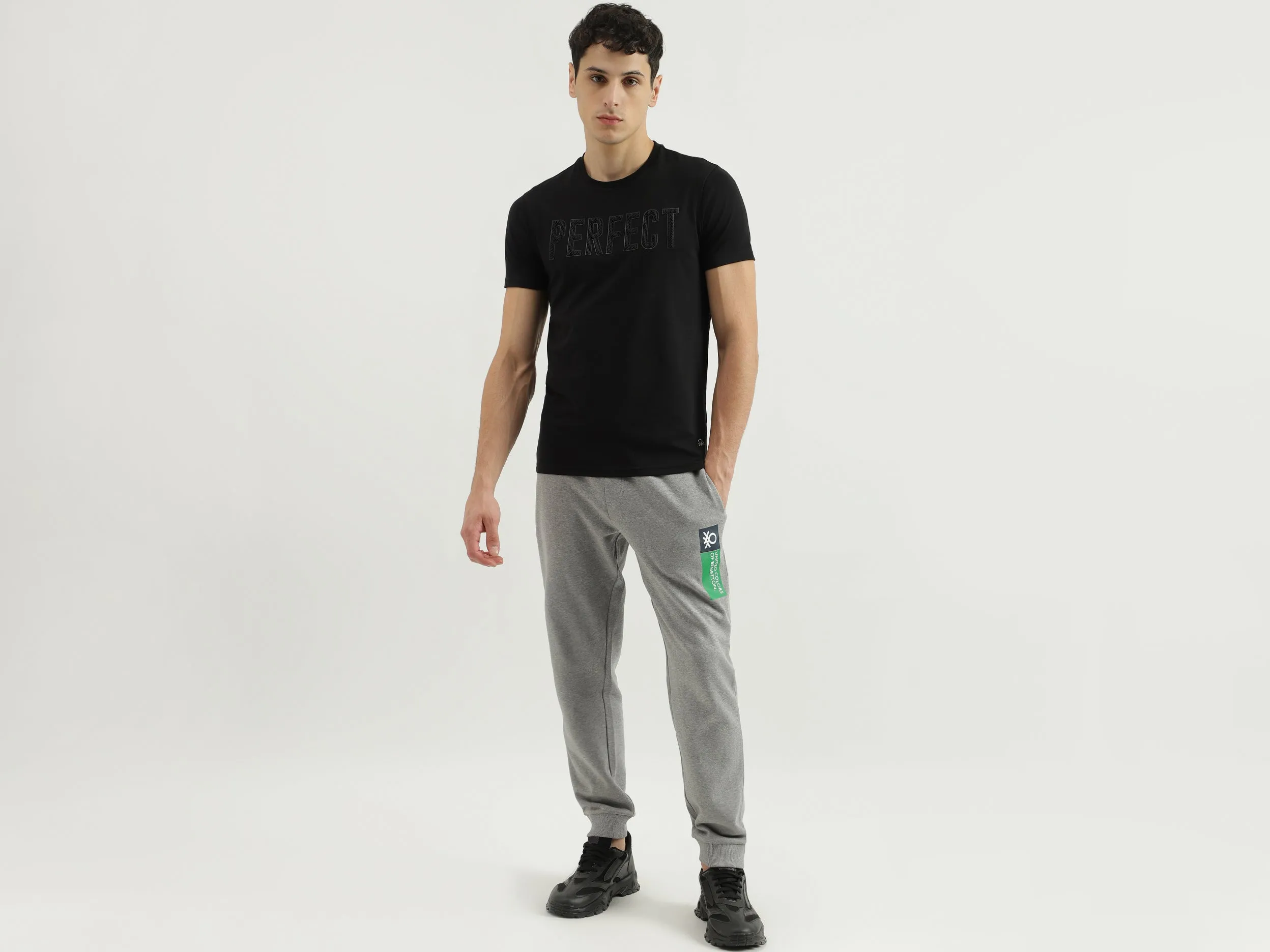 Regular Round Neck Solid T-shirts