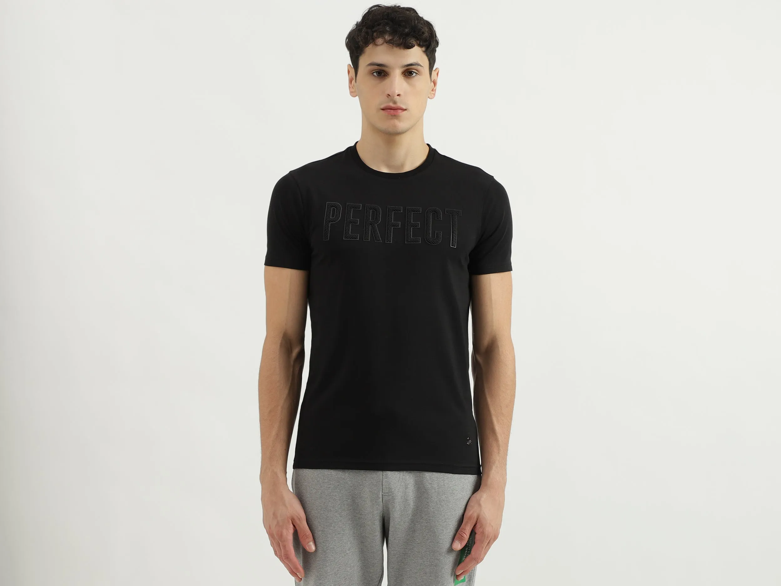 Regular Round Neck Solid T-shirts