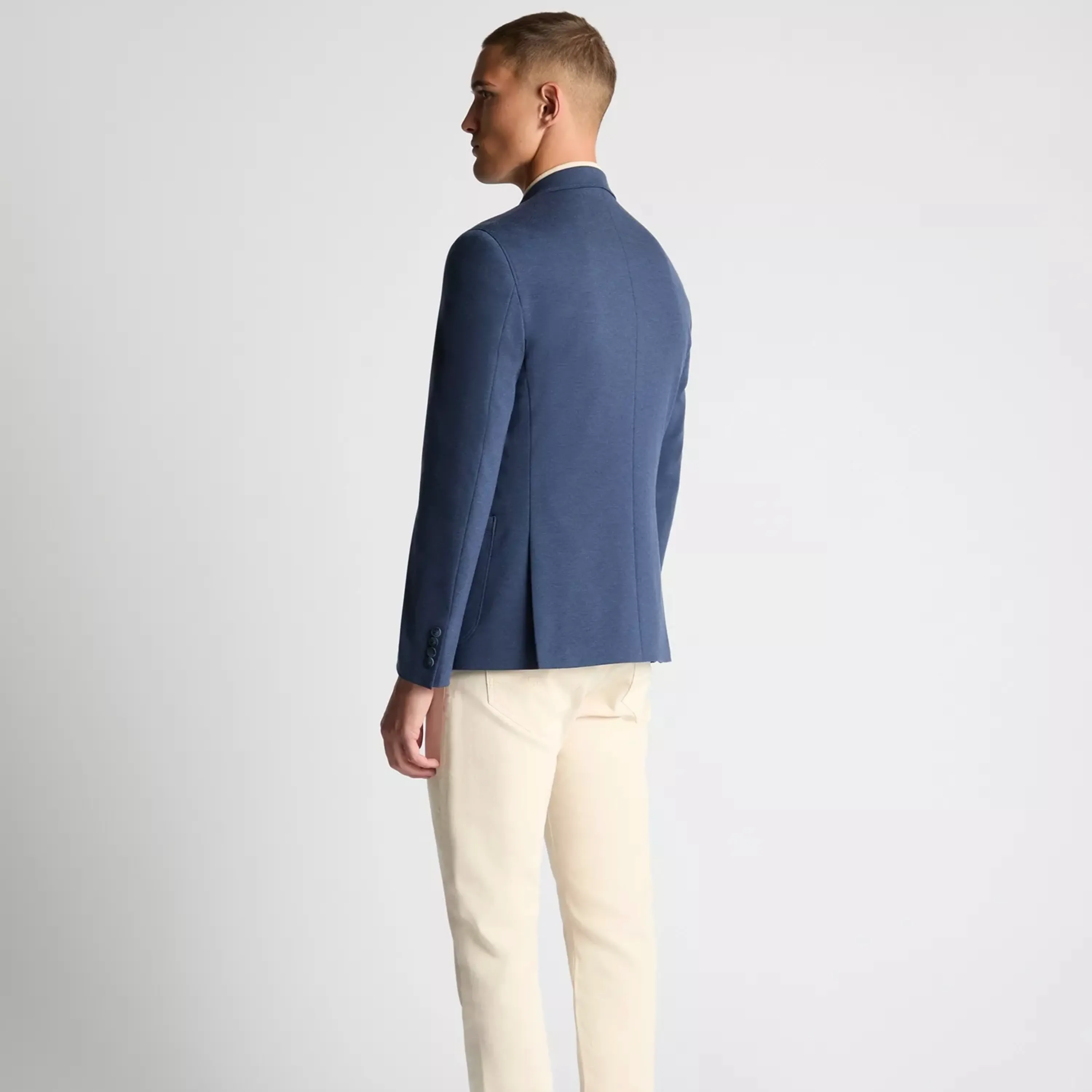 Remus Slim Fit Jersey Stretch Jacket - Blue