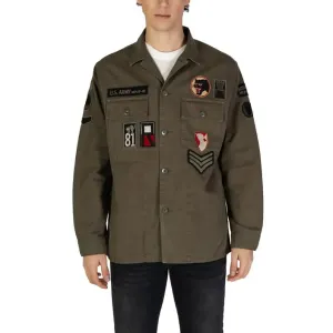 Replay Men's Classic Long Green Shirt