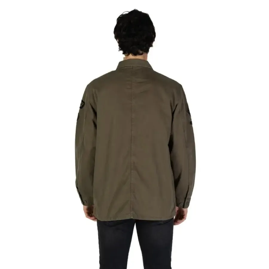 Replay Men's Classic Long Green Shirt