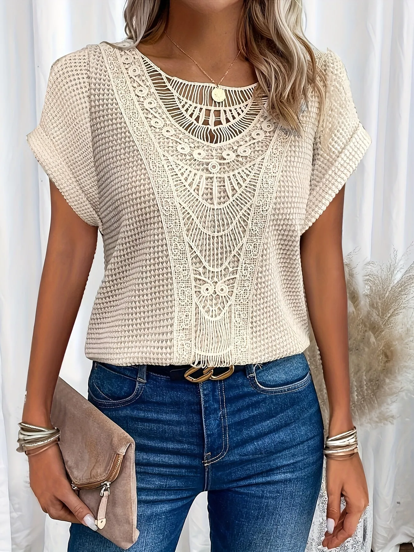 Rissa | Chic Round Neck Elegant Top