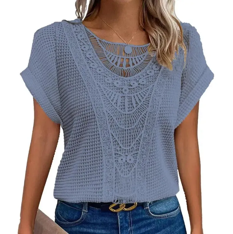 Rissa | Chic Round Neck Elegant Top