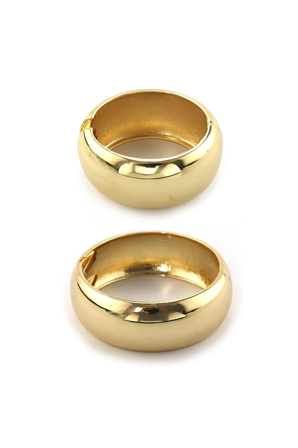 Runyon Set of 2 Gold Cuff Bangles