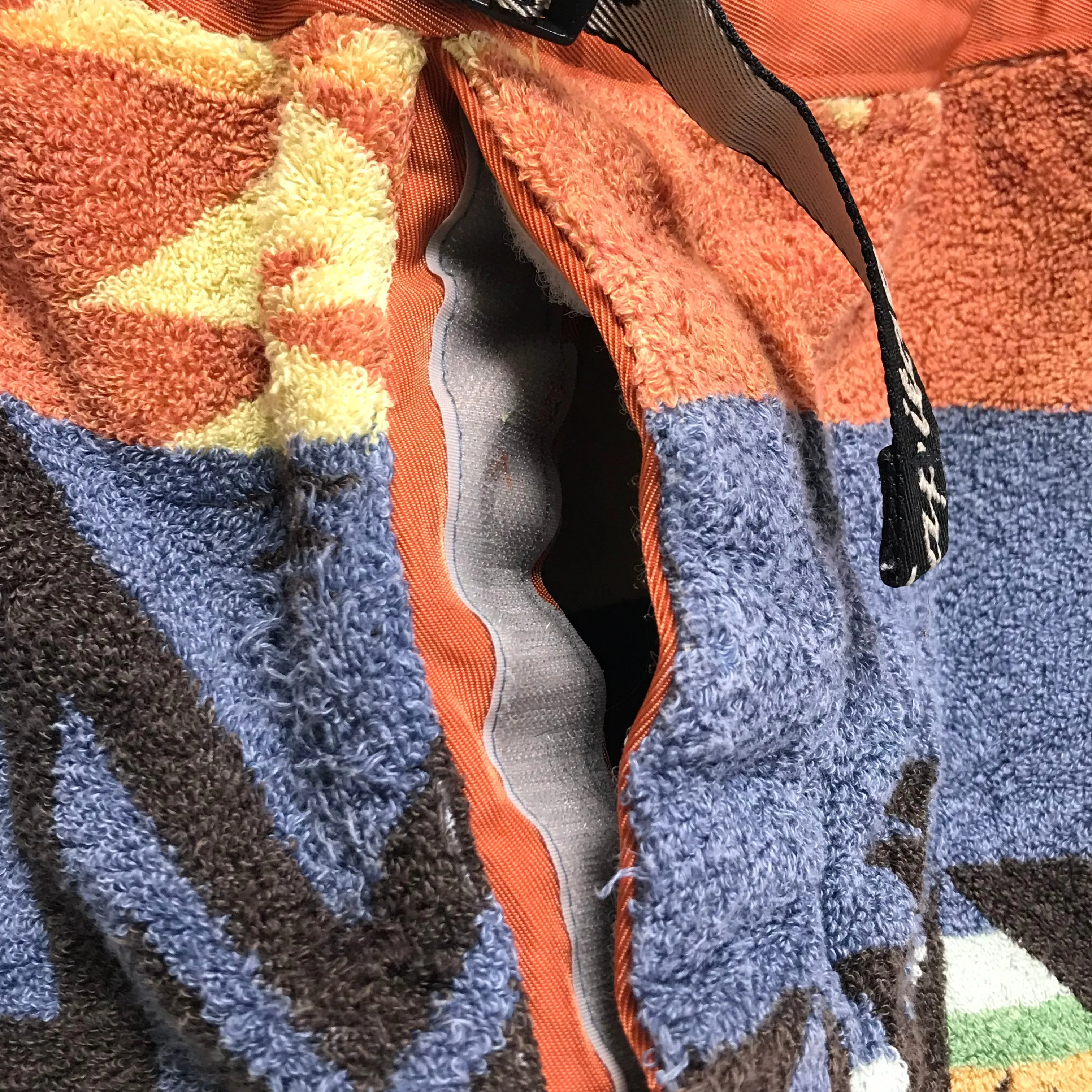 [S] Kapital Aztec Terry Cloth Belted Beach Shorts
