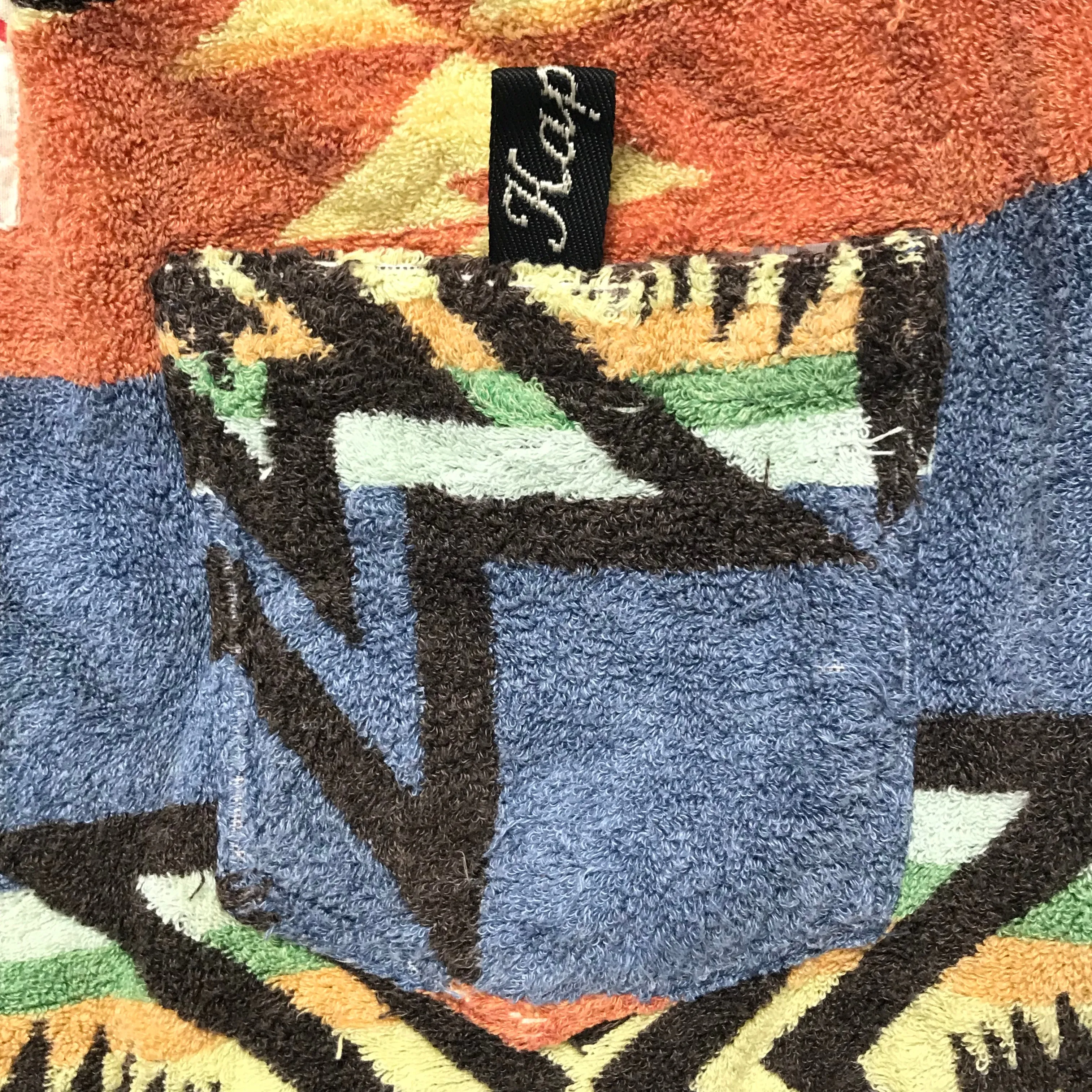 [S] Kapital Aztec Terry Cloth Belted Beach Shorts