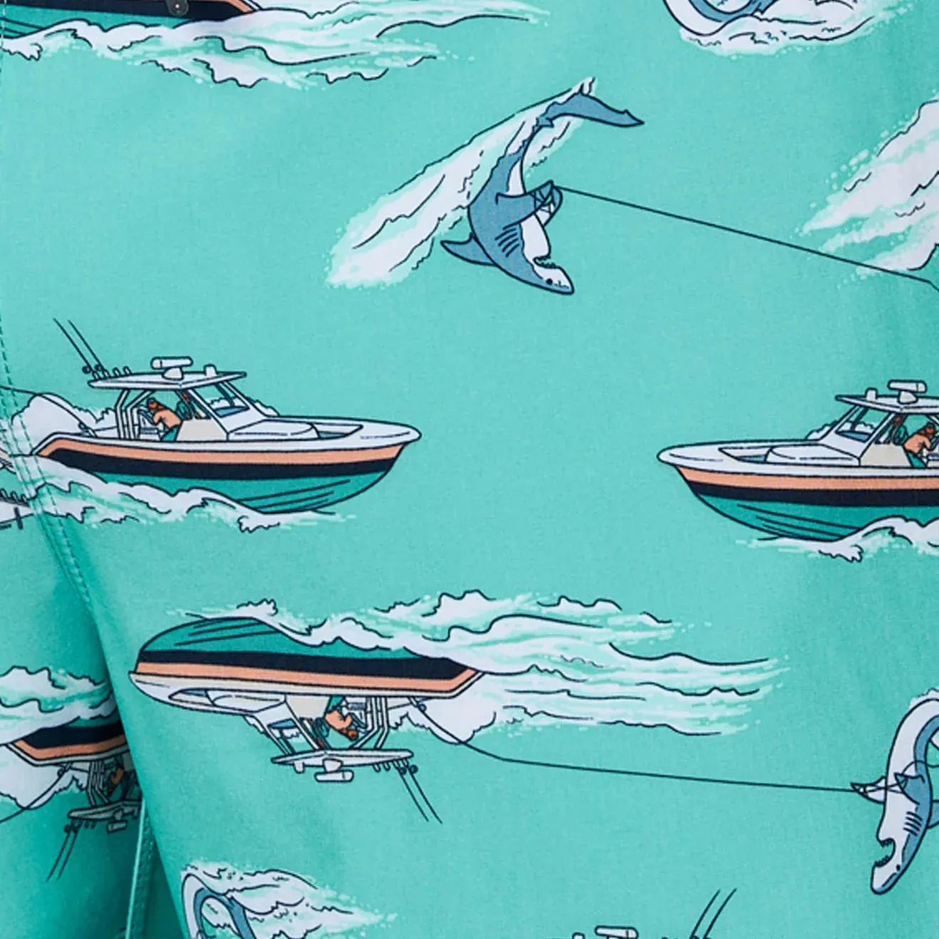 Saxx Mens Oh Buoy Stretch Volley 7" Swim Short - Sharkskin - Turquoise