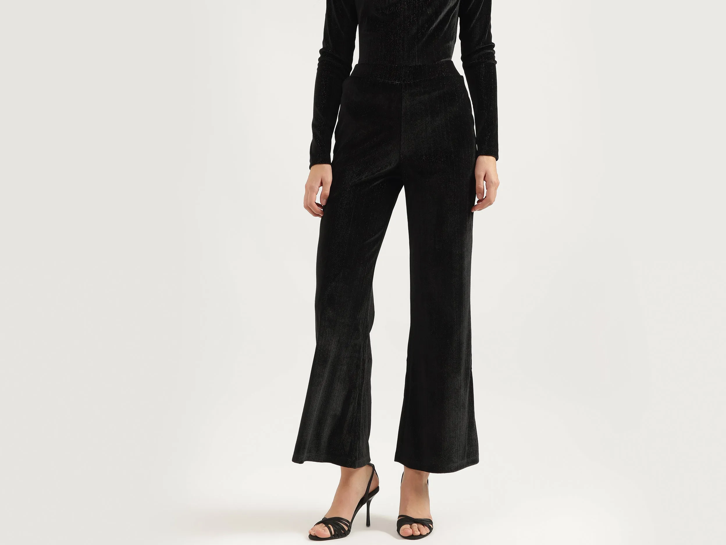 Self Design Boot Leg Fit Trousers