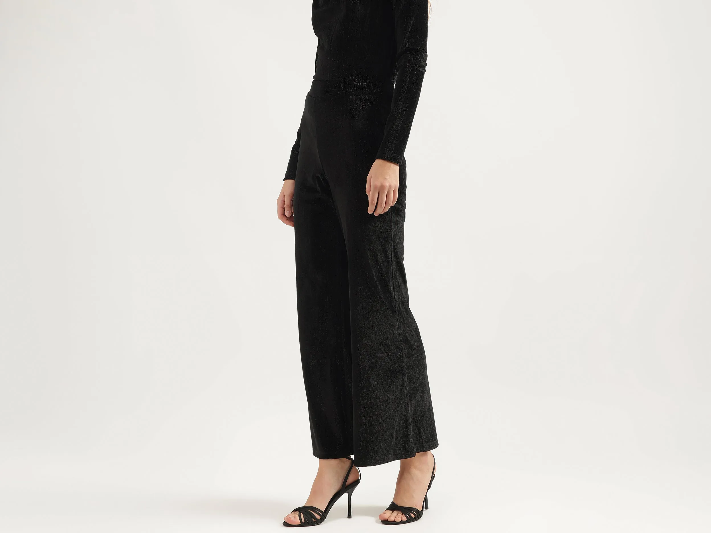 Self Design Boot Leg Fit Trousers