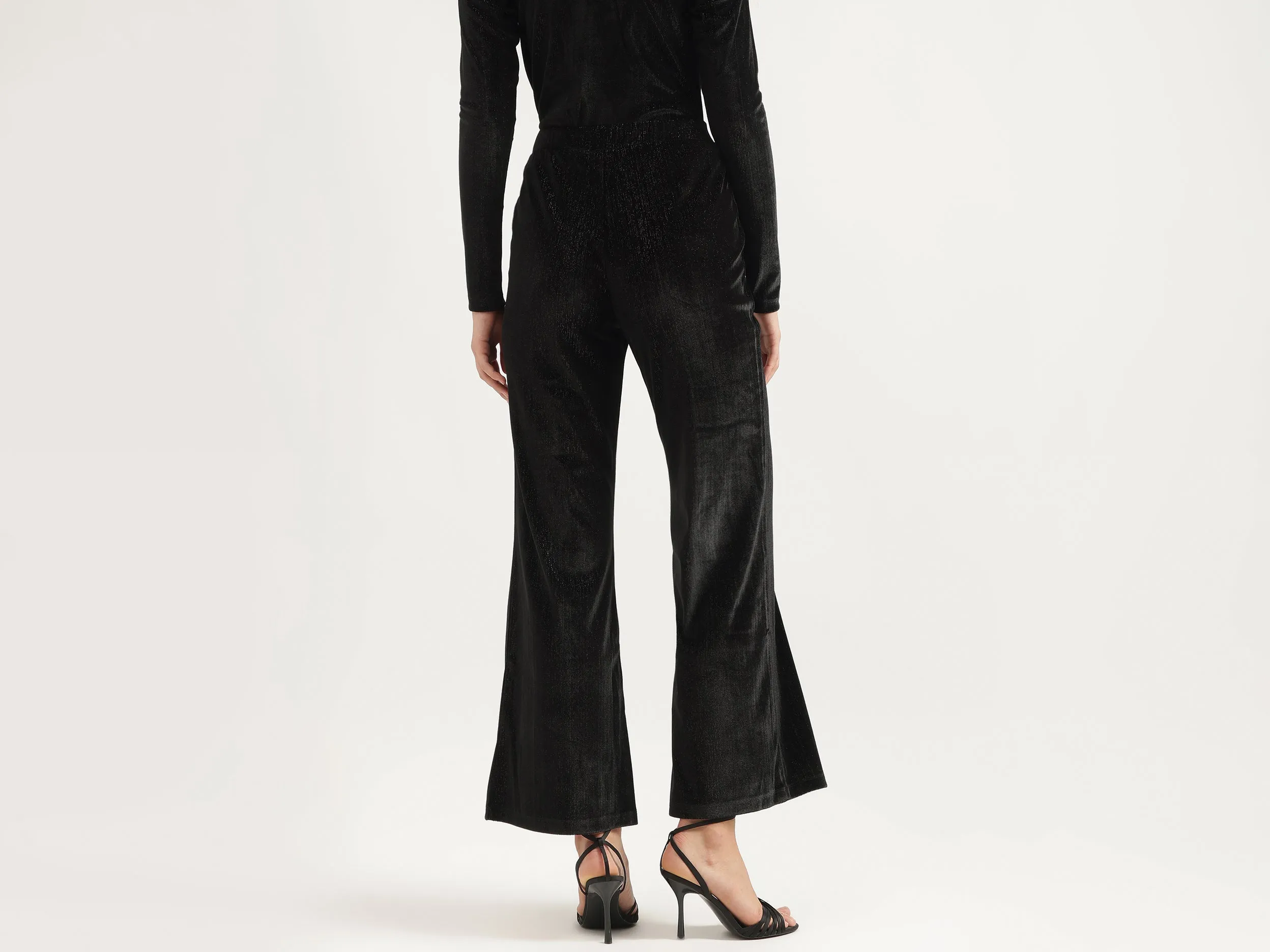 Self Design Boot Leg Fit Trousers