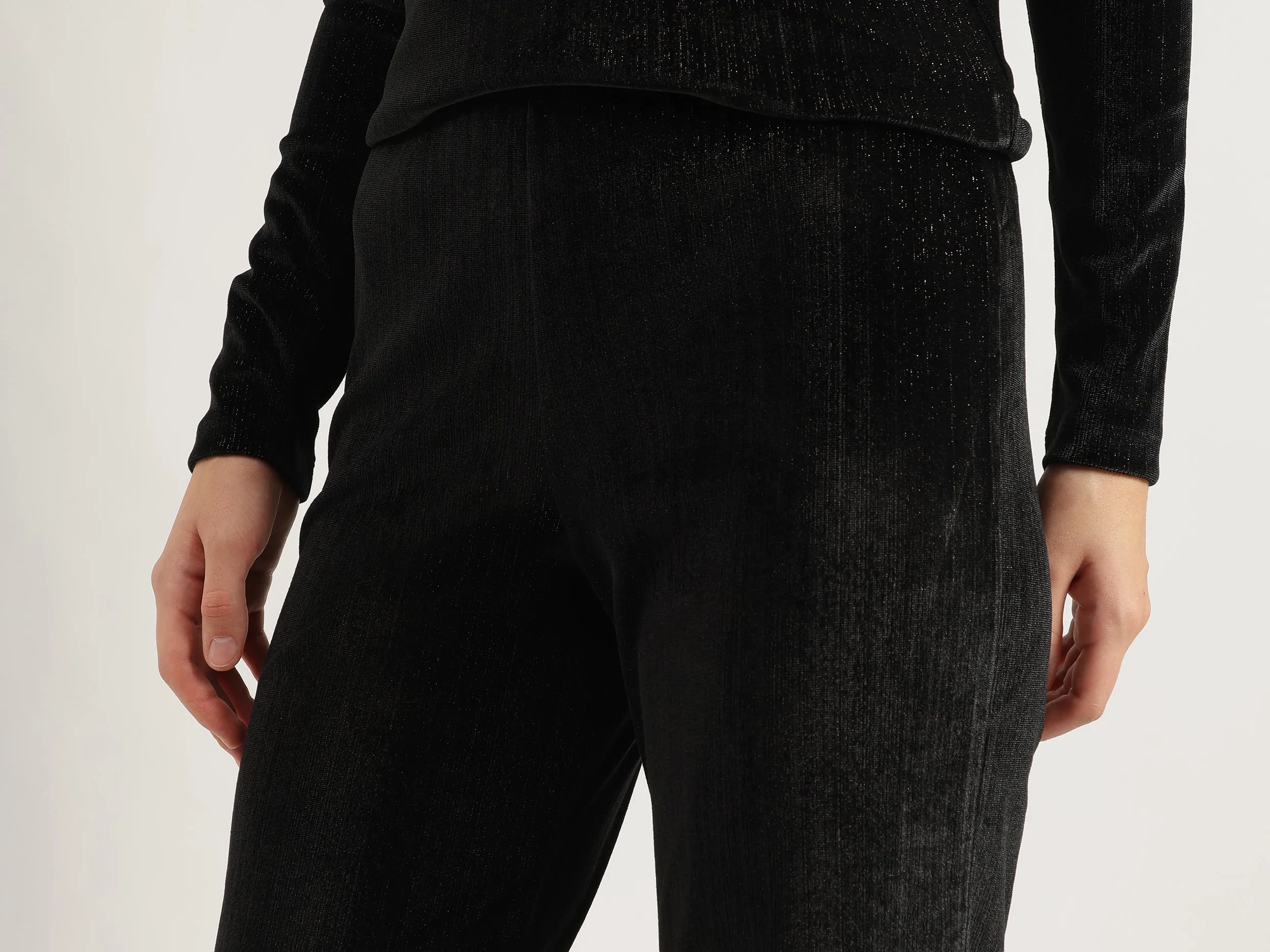 Self Design Boot Leg Fit Trousers