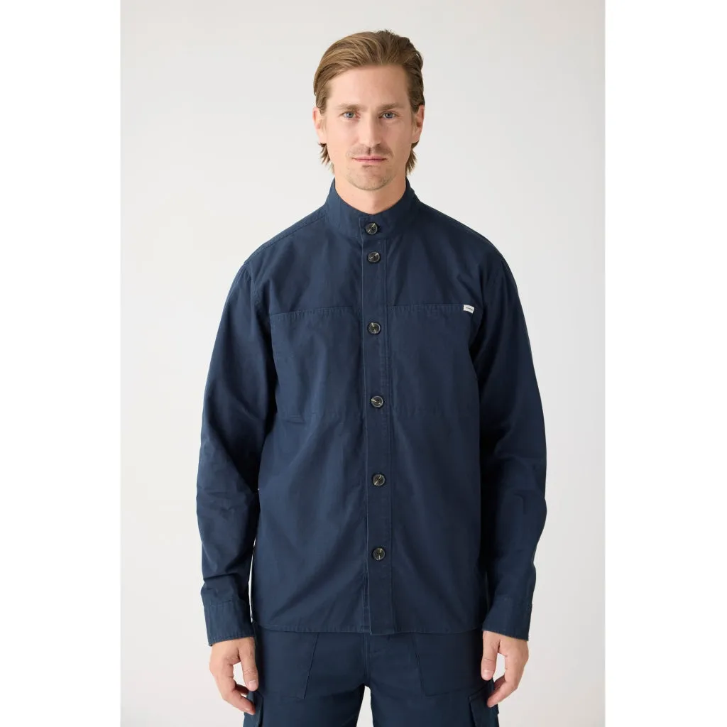 slub overshirt in total eclipse