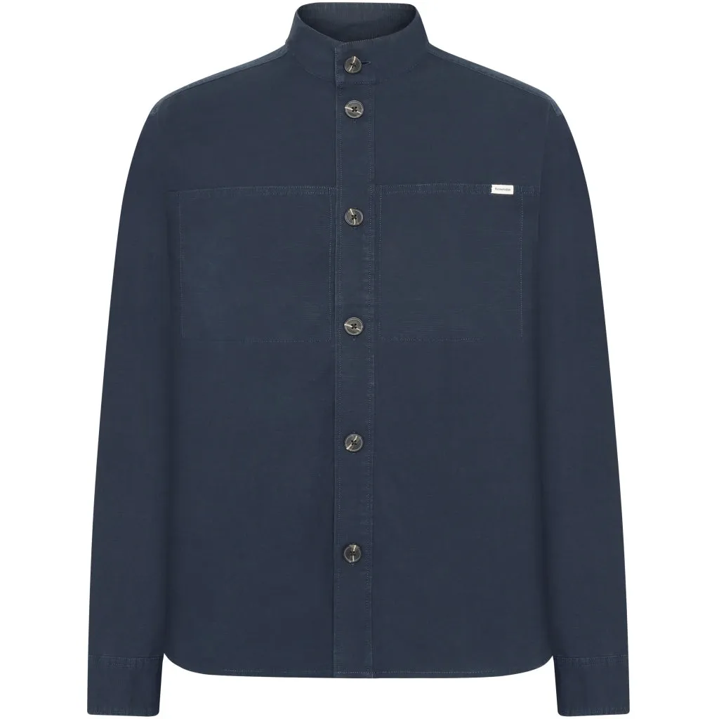 slub overshirt in total eclipse