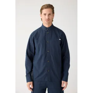 slub overshirt in total eclipse