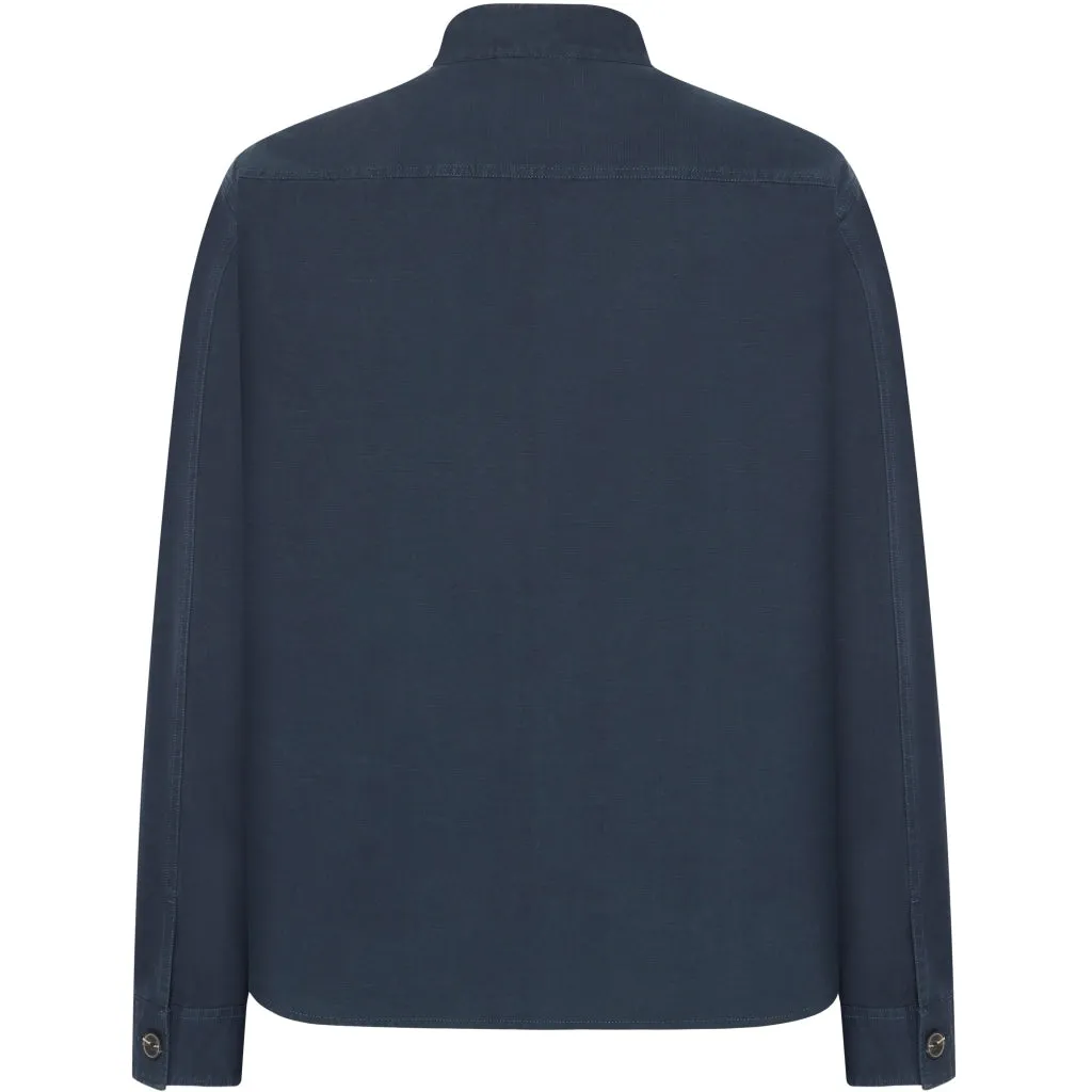 slub overshirt in total eclipse