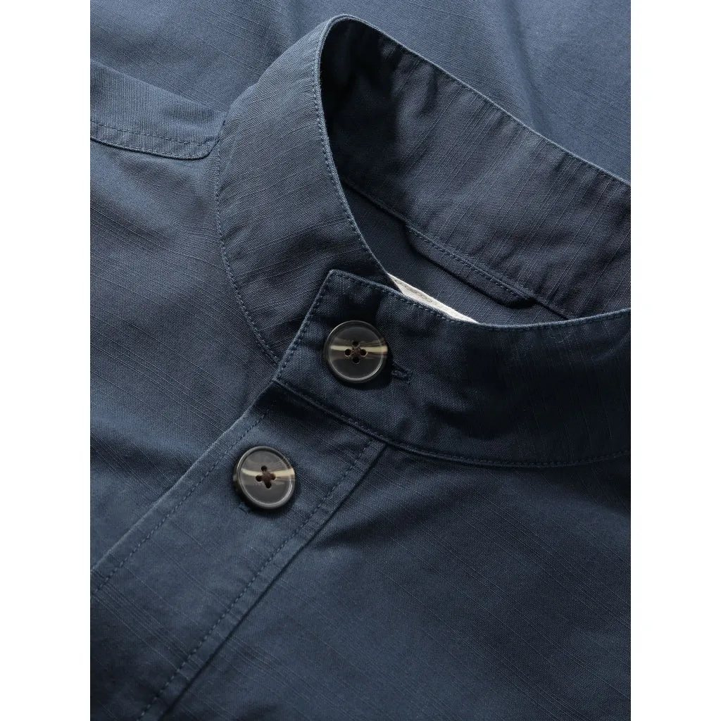 slub overshirt in total eclipse