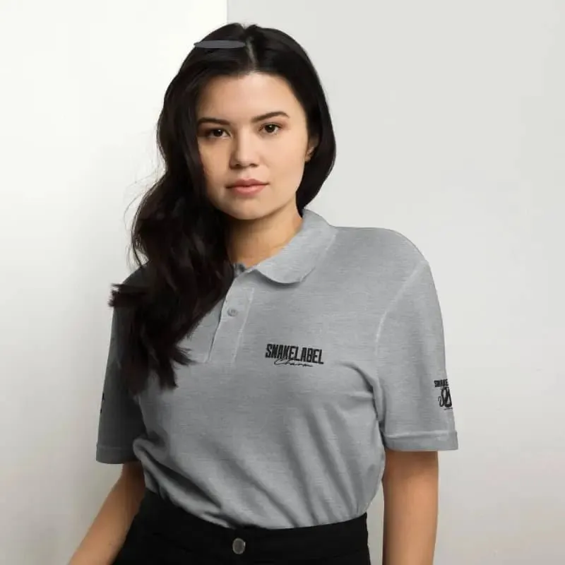 Snake Pique Polo Shirt in 100% Ring-snake on shirt