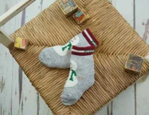 Snowman Fluffy Christmas Socks