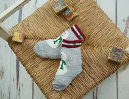 Snowman Fluffy Christmas Socks