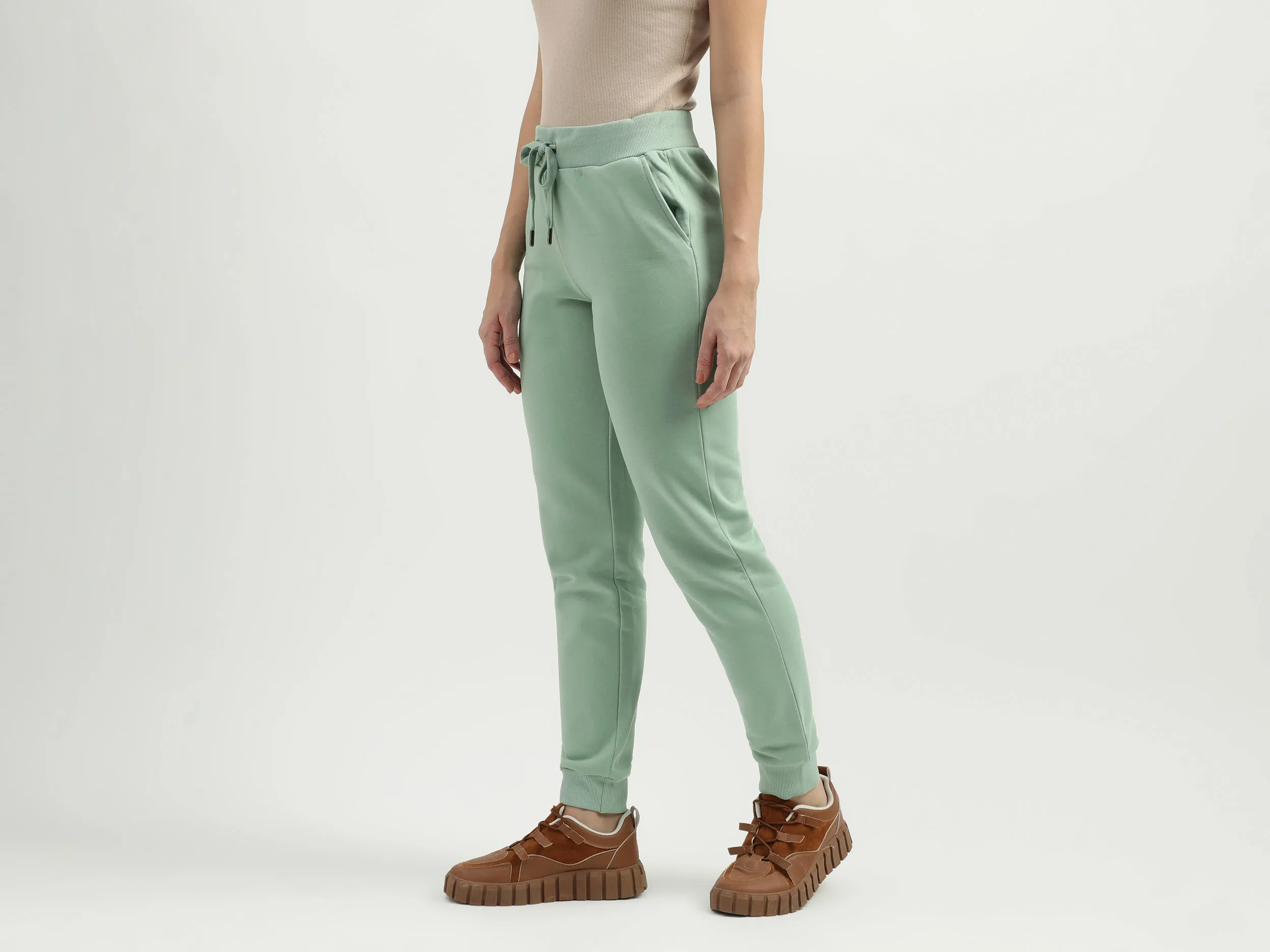 Solid Pattern Regular Fit Trousers