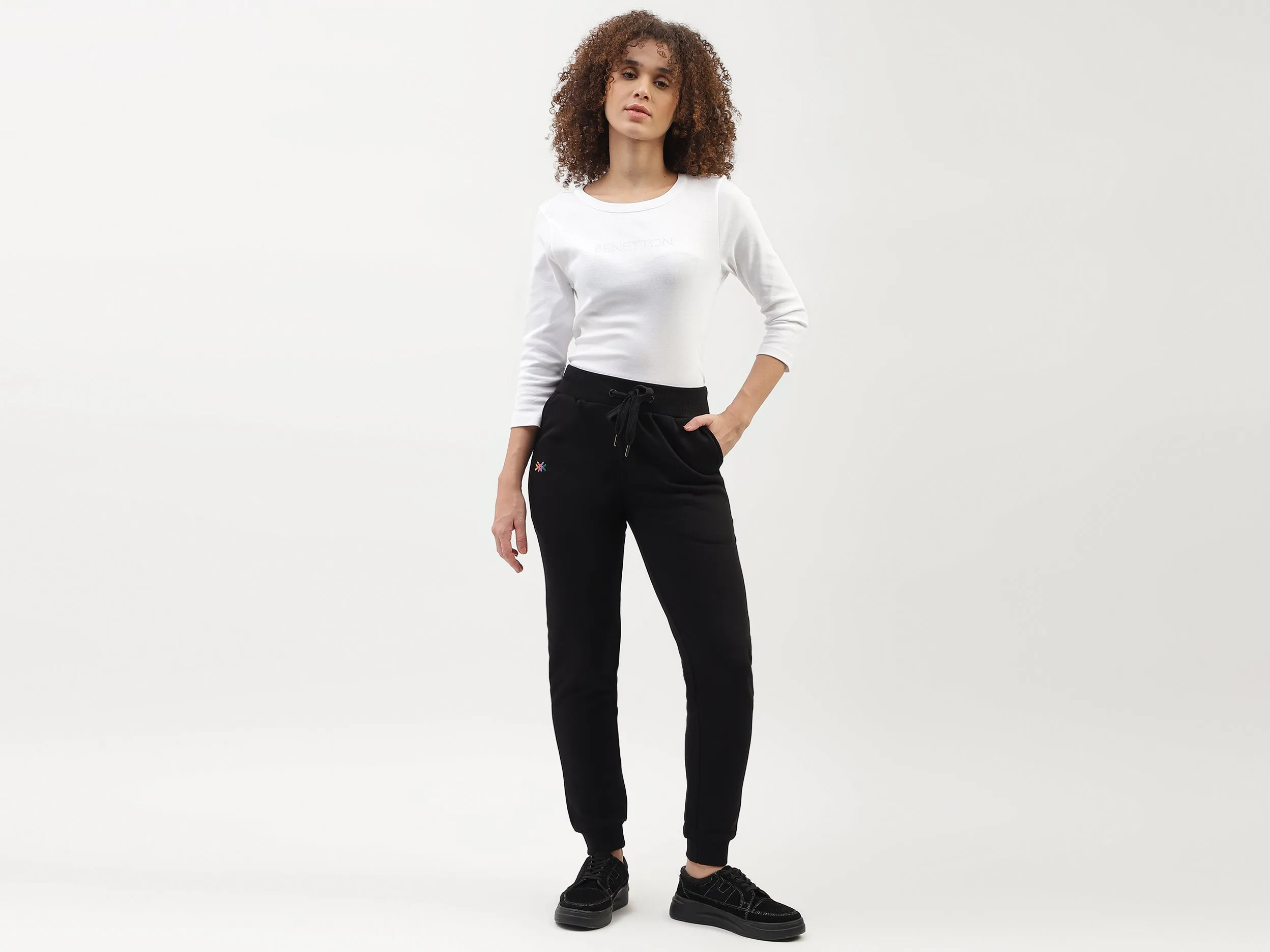 Solid Pattern Regular Fit Trousers