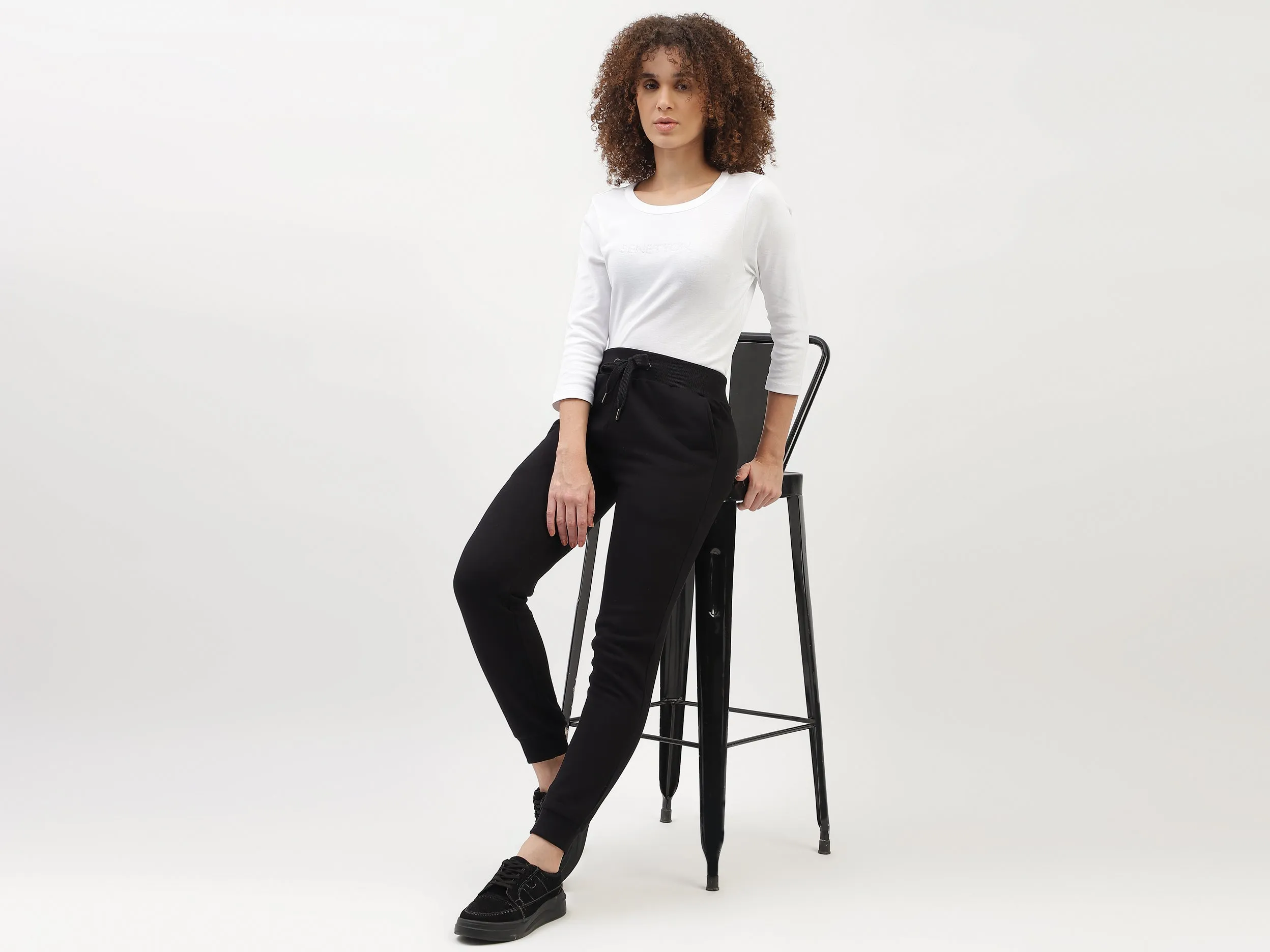 Solid Pattern Regular Fit Trousers