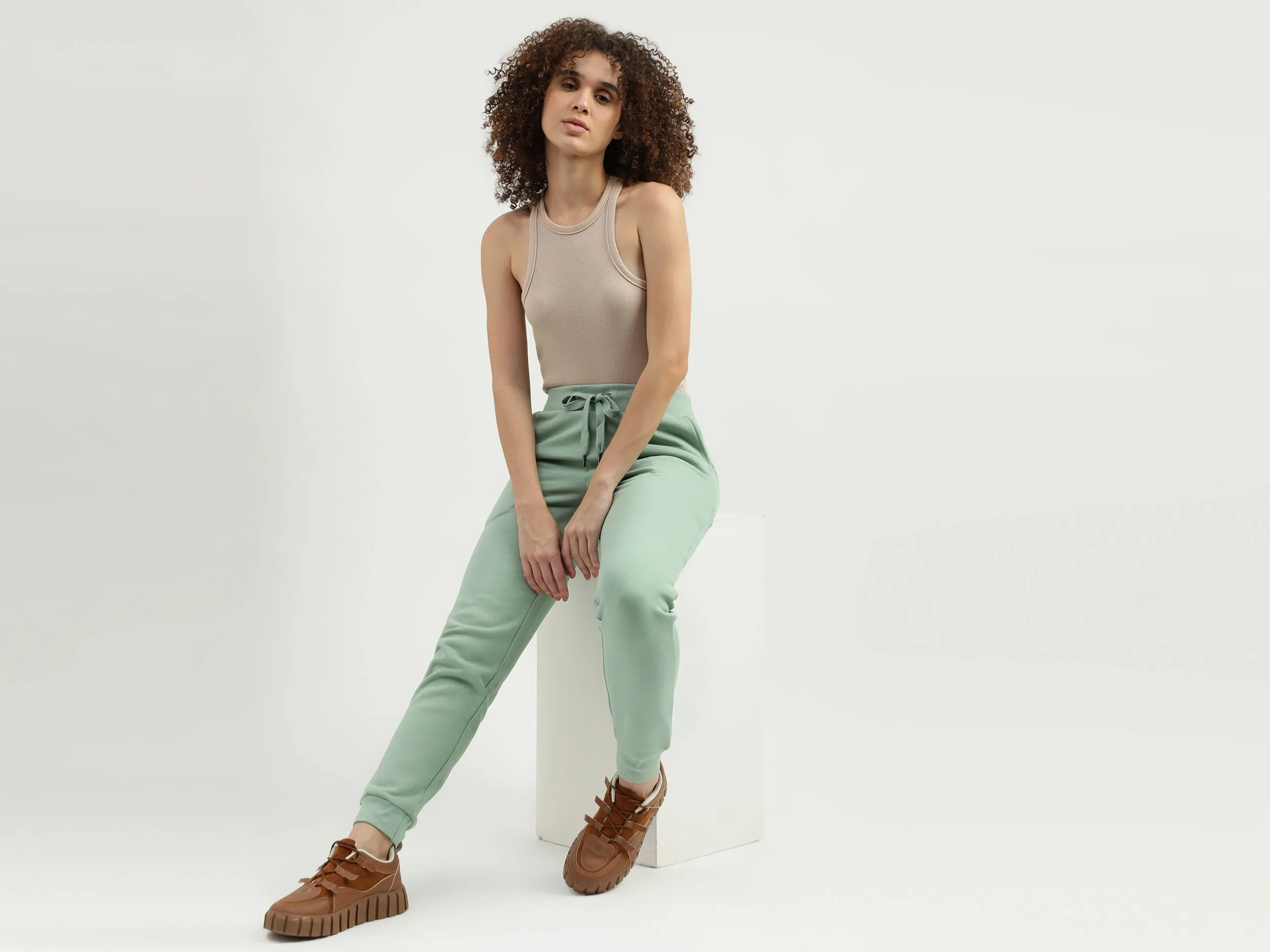 Solid Pattern Regular Fit Trousers