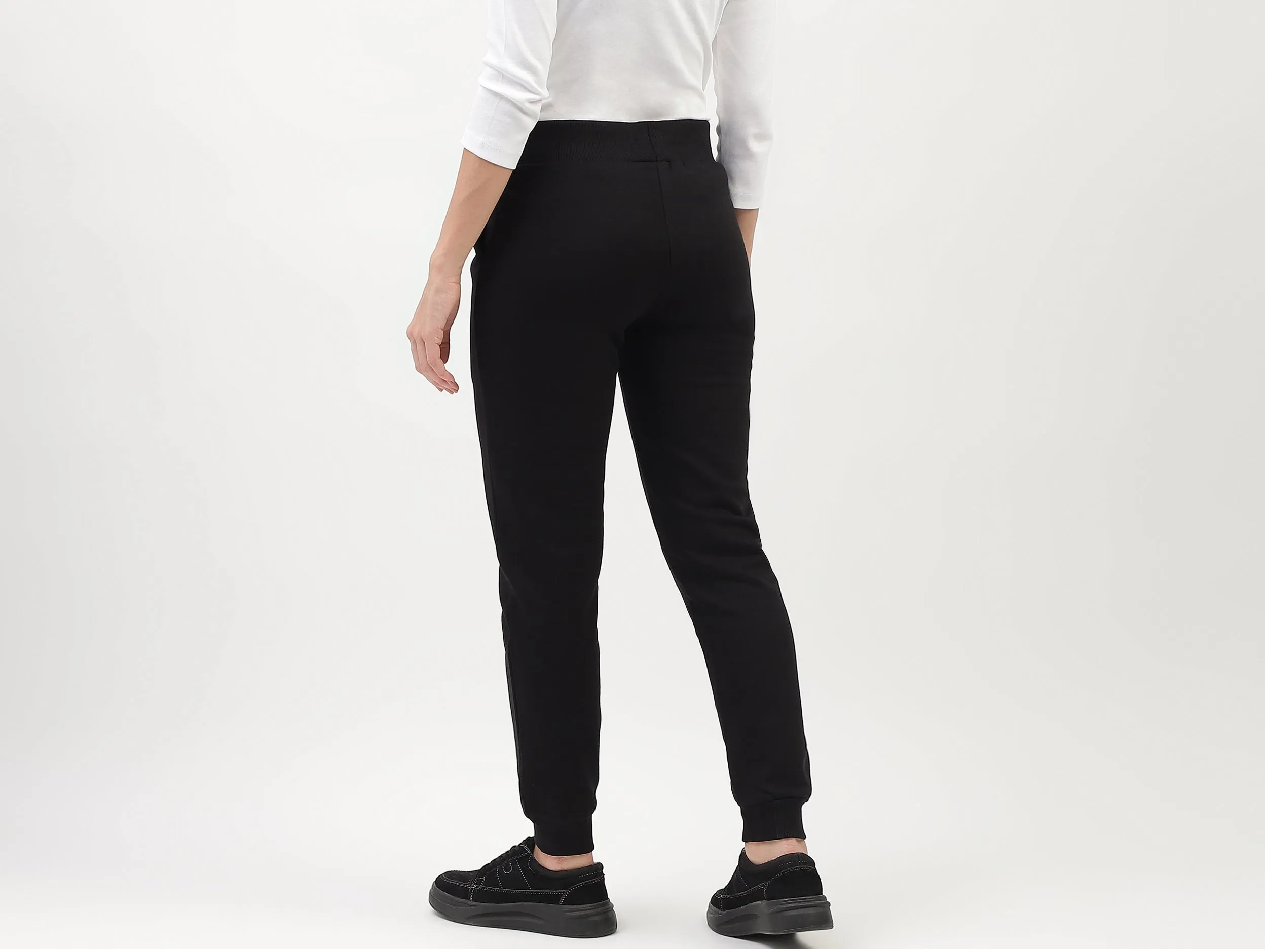 Solid Pattern Regular Fit Trousers
