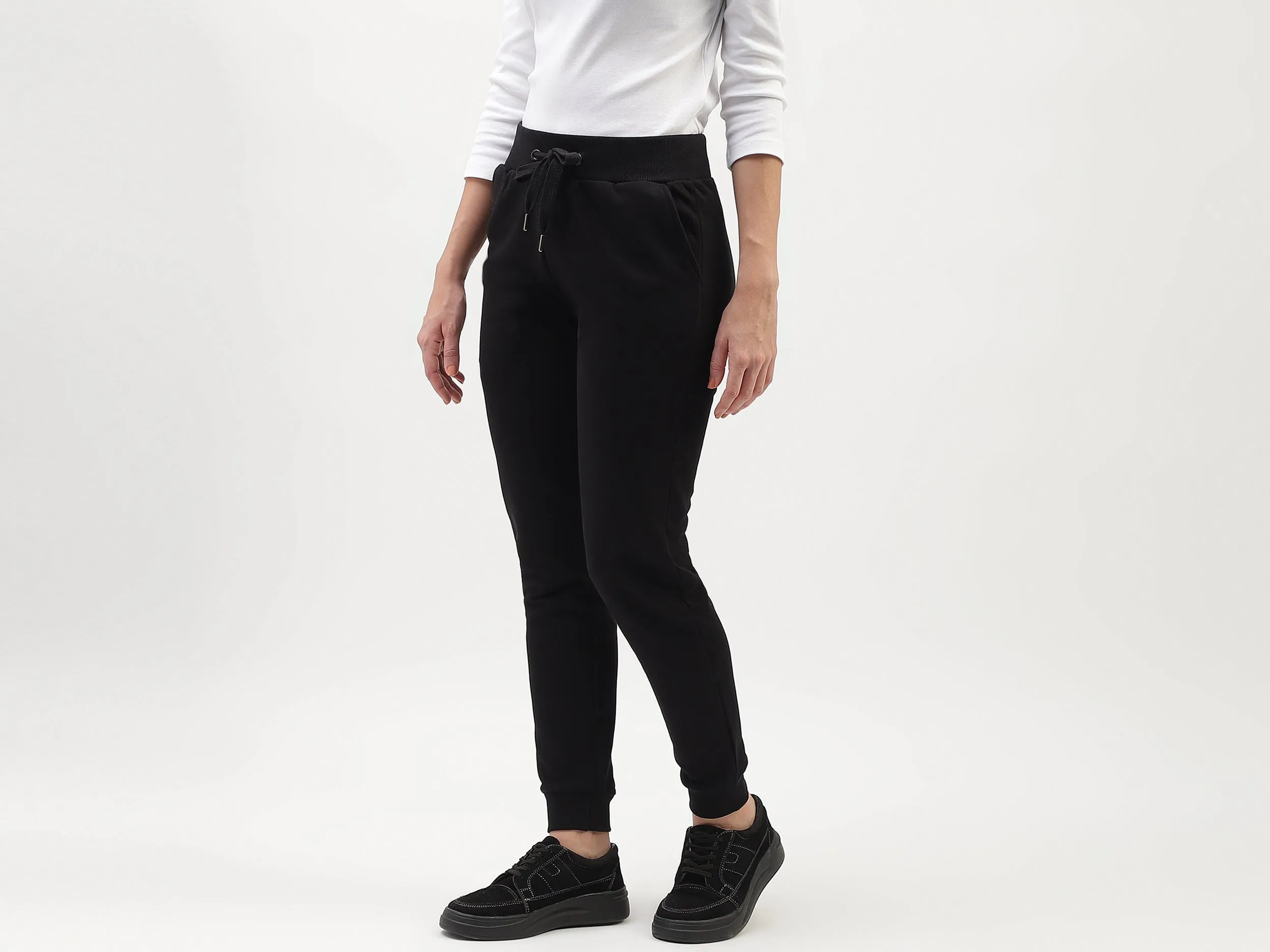 Solid Pattern Regular Fit Trousers