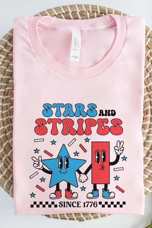 STARS AND STRIPES USA GRAPHIC PLUS SIZE TEE