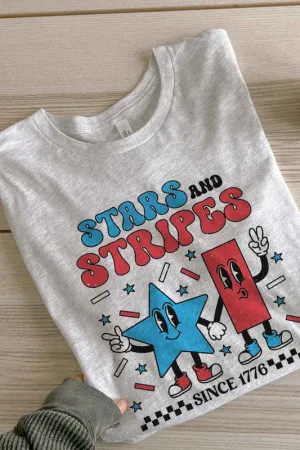 STARS AND STRIPES USA GRAPHIC PLUS SIZE TEE