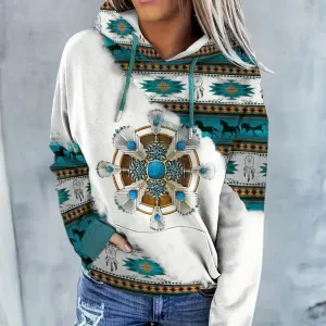 Stylish hooded sweatshirt for women, perfect for a creative style
