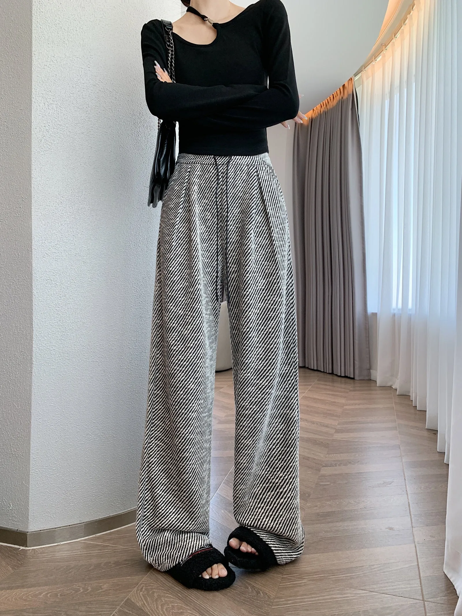 Stylish Straight Leg Sweatpants in Slouchy Relaxed Fit for Women