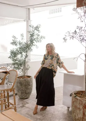 Summer Silk Maxi Skirt