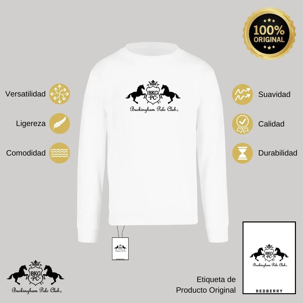 Sweater Suéter Mujer Buckingham Polo Club Logo