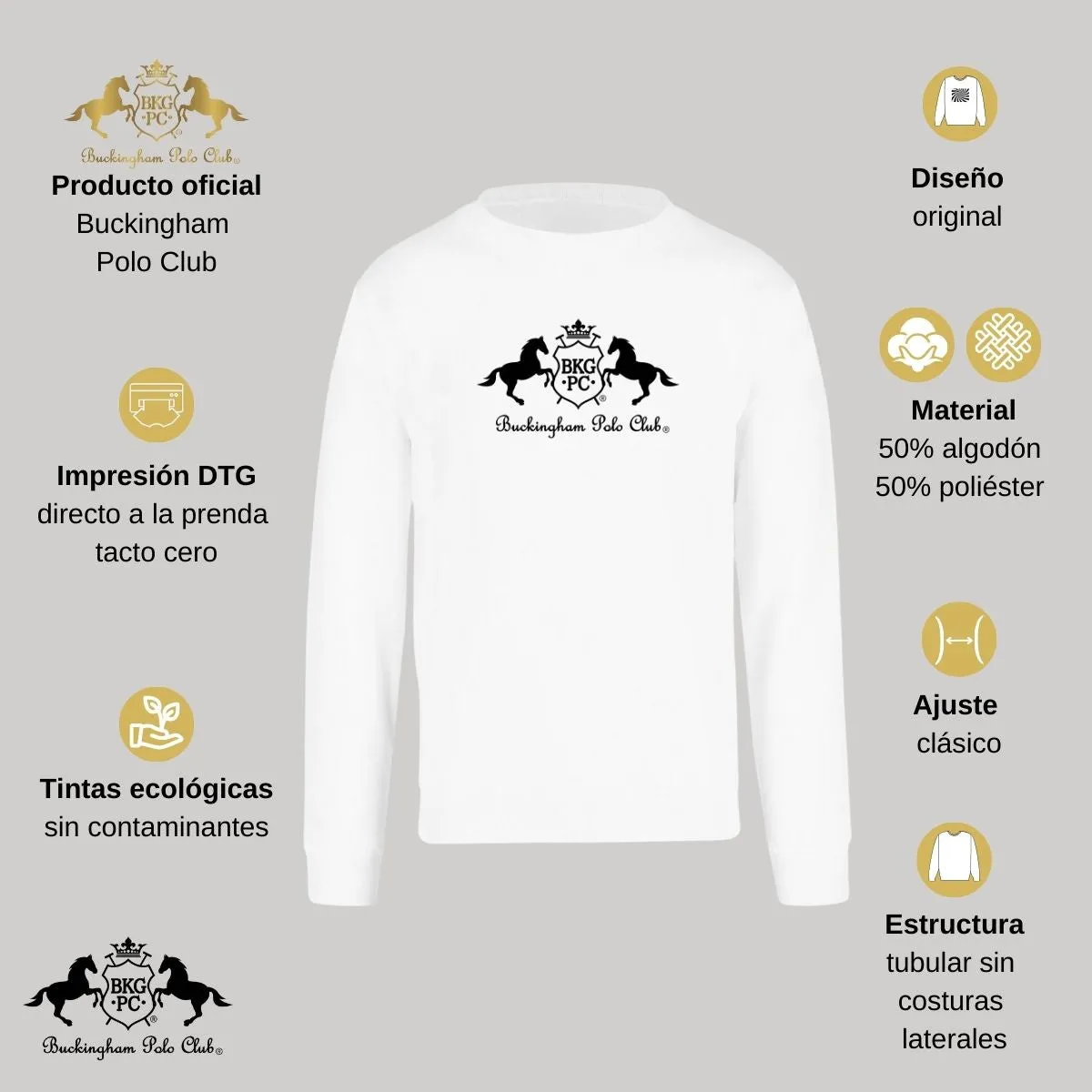 Sweater Suéter Mujer Buckingham Polo Club Logo